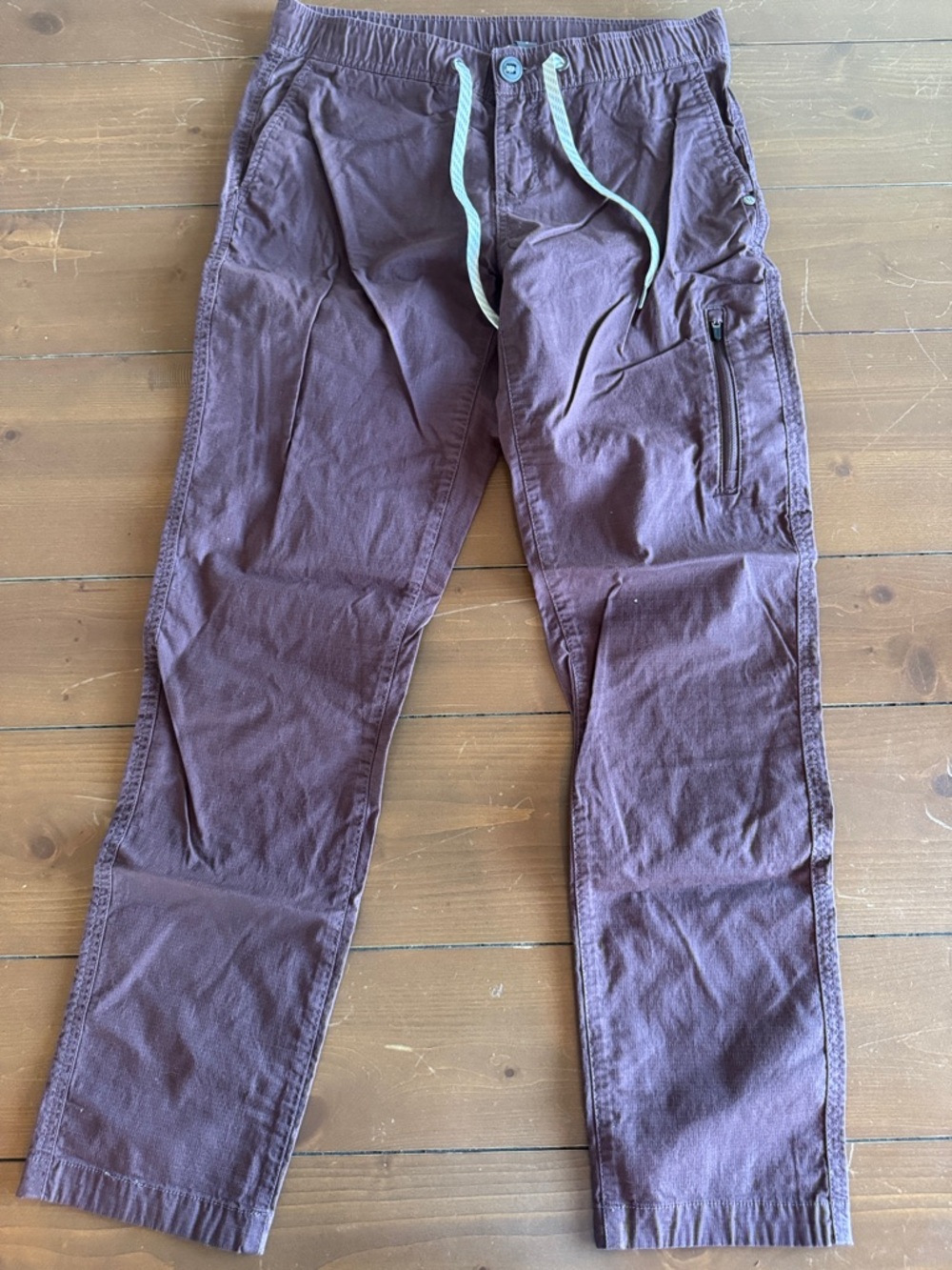 Vuori Plum Drawstring Track Pants with Zip Pocket
